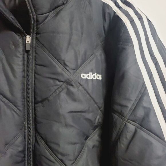Adidas men quilted black jacket 2XL - Picture 5 of 13